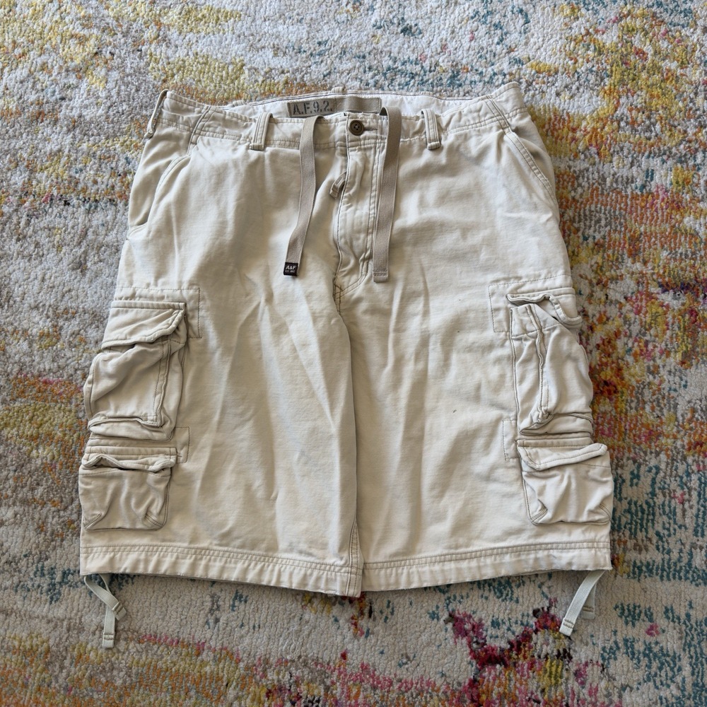 VTG Abercrombie & Fitch Cargo Shorts Mens 36 Paratrooper Military Y2K 90s